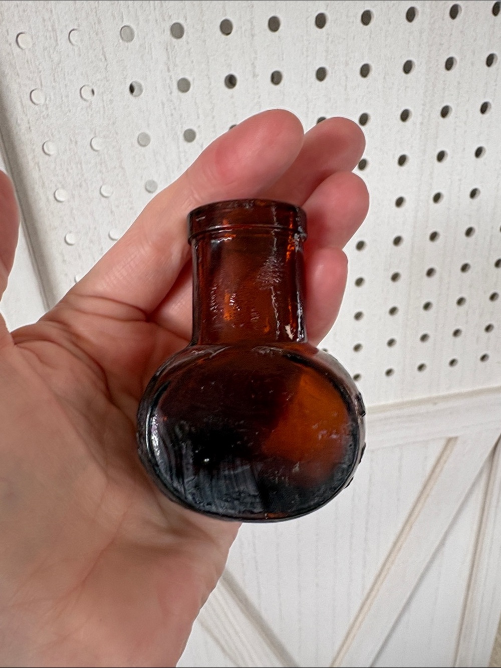 Vintage Bovril bottle - Amber Glass with bubbles